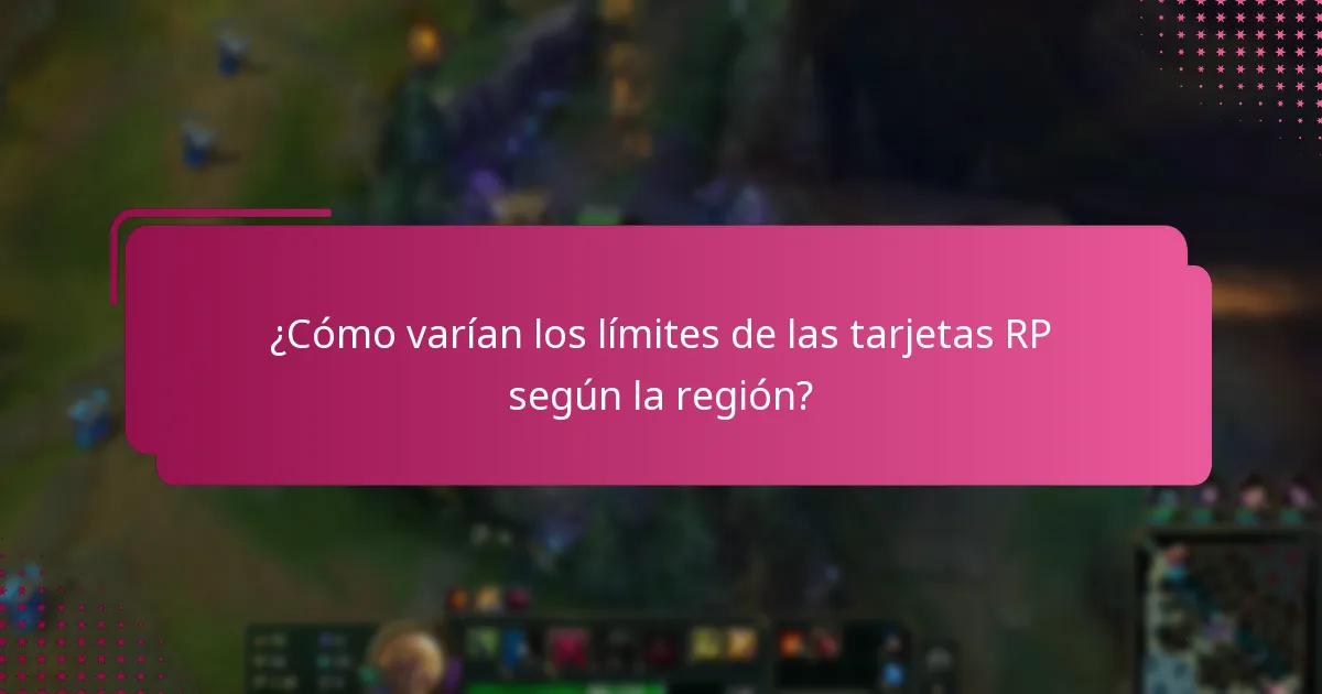 ¿Qué restricciones de cuenta afectan los límites de las tarjetas RP?