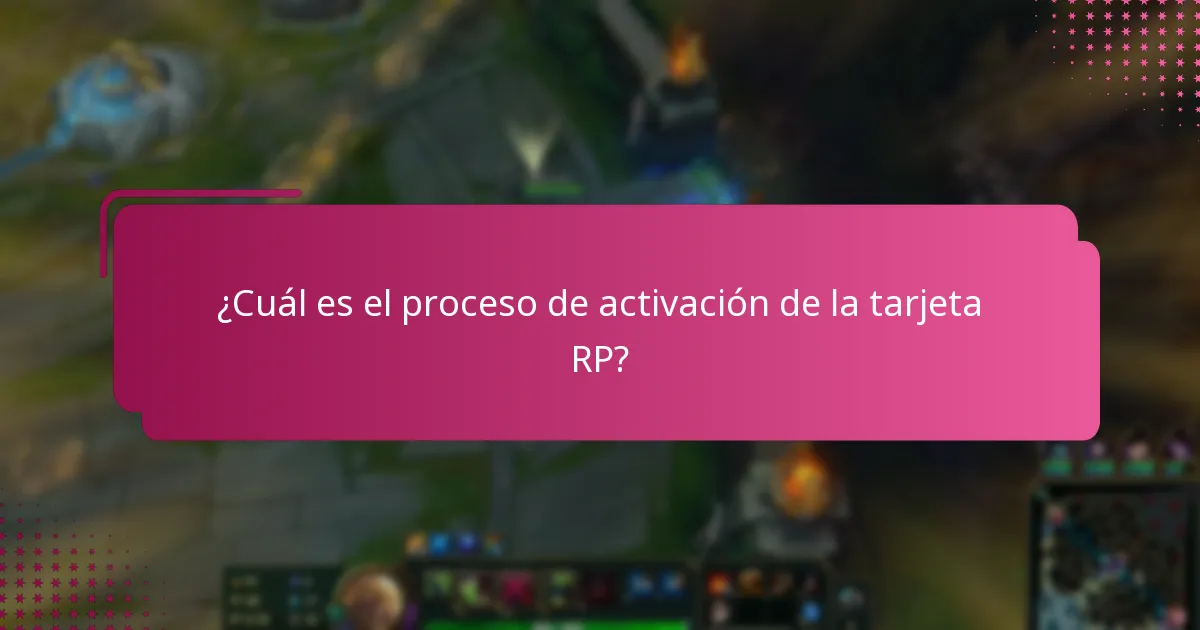 ¿Cómo puedo solucionar problemas de activación de la tarjeta RP?