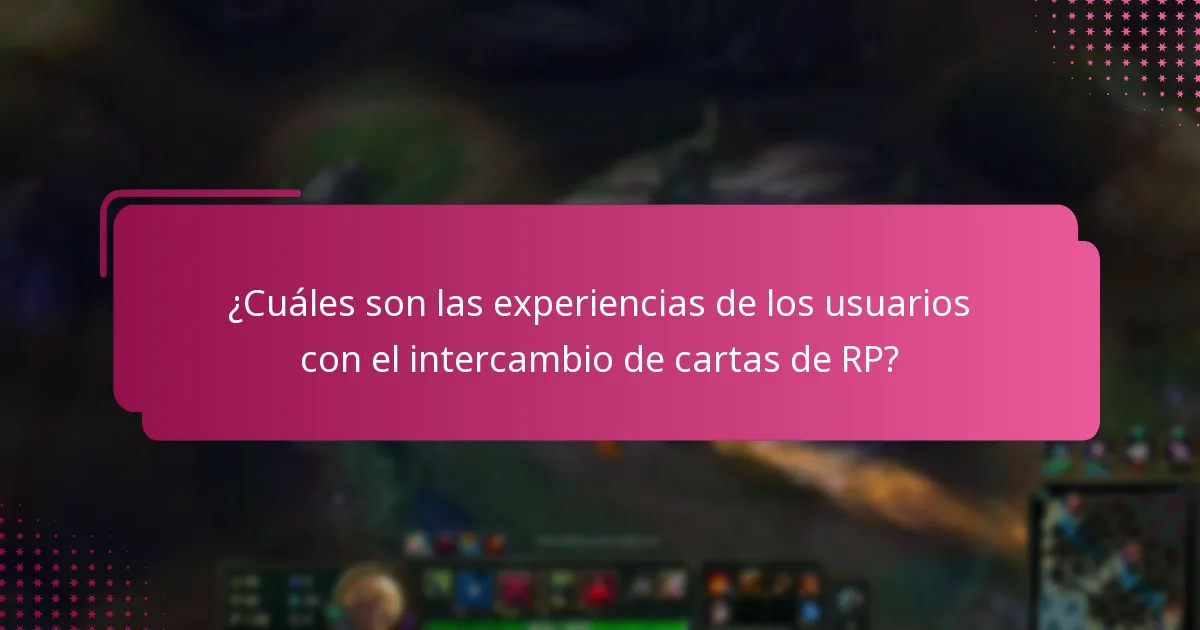 ¿Cuáles son las pautas para el intercambio de cartas de RP?