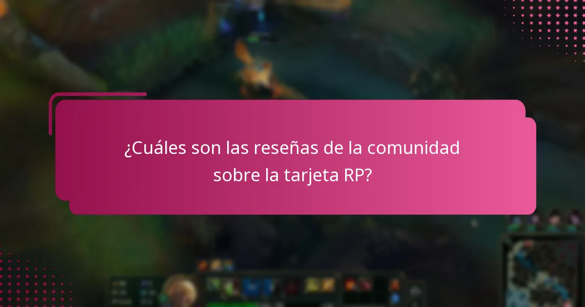 ¿Cómo se compara la tarjeta RP con productos similares?