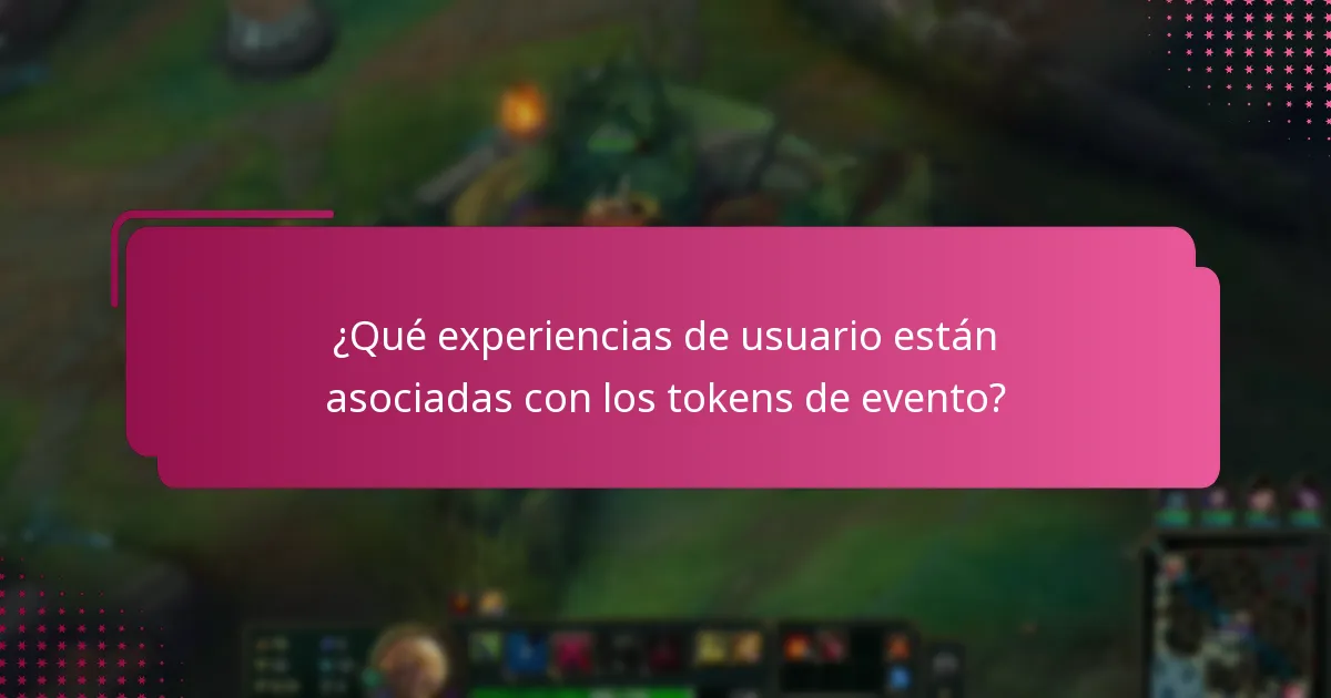 ¿Qué conocimientos expertos existen sobre los tokens de evento?